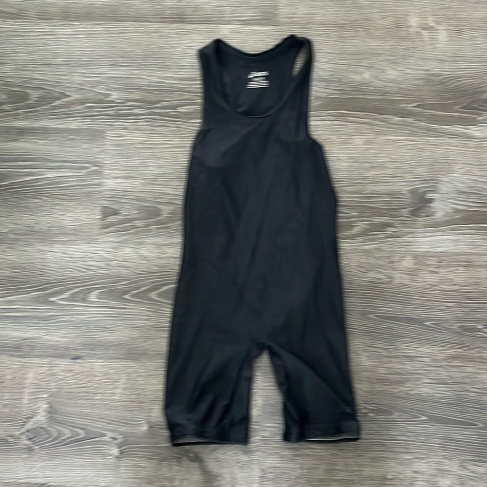 Adult small black wrestling singlet